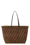 Fendi Reversible Shopping Tote Dual Handles In Brown