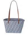 Fendi Small Roll Reversible Tote Bag In Blue
