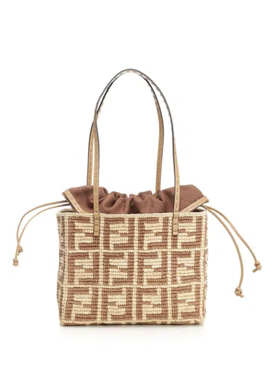 Fendi Roll Small Handbags Beige
