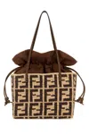 Fendi Women Roll Small Straw Tote In Multi