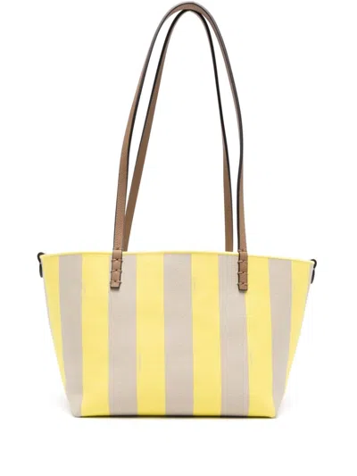 Fendi Roll Small Tote In Yellow