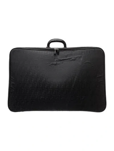 Pre-owned Fendi Rolling Suitcase In Black