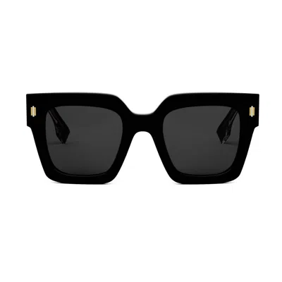 Fendi Roma Square Acetate Sunglasses In Black