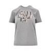 Fendi Grey Melange Cotton T-shirt Women In Gray