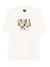 Fendi Roma 1925 Print Cotton T-shirt Clothing In Neutral