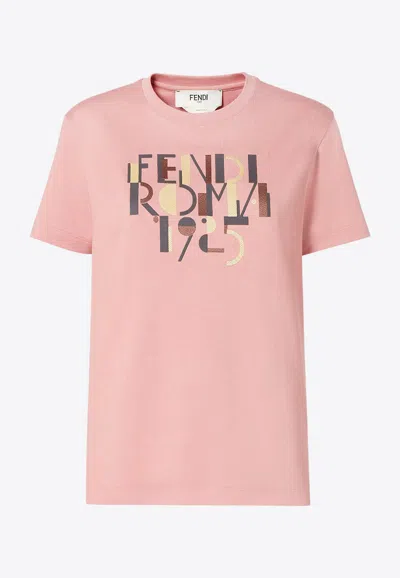 FENDI FENDI ROMA 1925 PRINT T-SHIRT