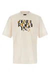 Fendi Off White Crewneck Printed T-shirt In White