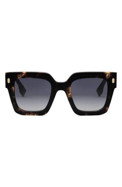 Fendi ' Roma 50mm Square Sunglasses In Brown