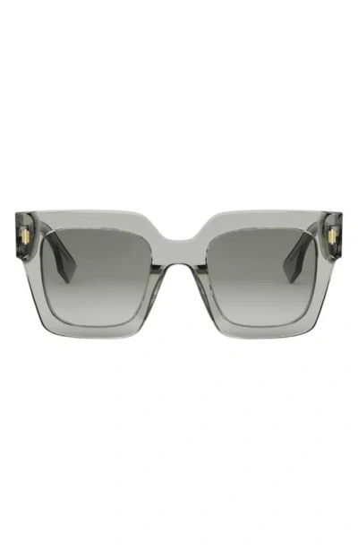 Fendi Roma 50mm Square Sunglasses In Gray