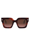 Fendi Woman Sunglass Fe40101i In Red Havana/gradient Brown