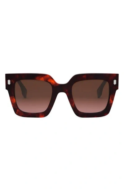 FENDI 'FENDI ROMA 50MM SQUARE SUNGLASSES