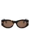 Fendi ' Roma 52mm Oval Sunglasses