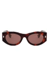 Fendi ' Roma 52mm Oval Sunglasses