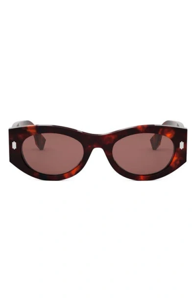 Fendi ' Roma 52mm Oval Sunglasses