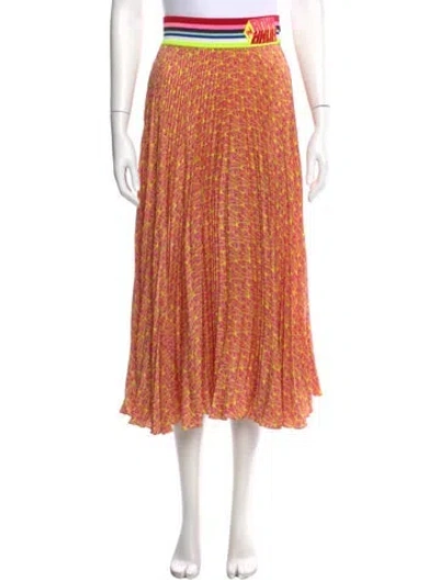 Pre-owned Fendi Roma Amor Midi Length Skirt In Multi