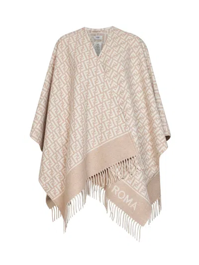 Fendi Roma Cape In Brown