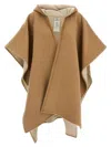 Fendi Rome Reversible Hooded Poncho With Contrast Trim
