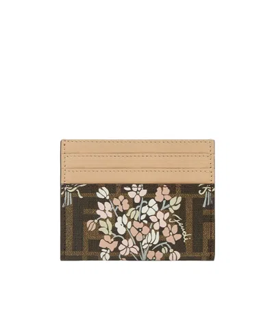 FENDI FENDI ROMA FLORAL PRINTED CARD CASE