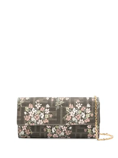 Fendi Roma Continental Clutch Bag In Brown