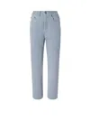 Fendi Embossed Logo Slim Jeans In Blue