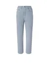 Fendi Embossed Logo Slim Jeans In Blue