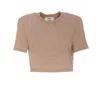Fendi Roma Crop Top In Brown