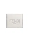 Fendi Roma Double-folded Logo Wallet In White