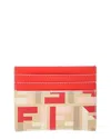 Fendi Roma Ff Card Case In Sand