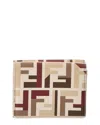 Fendi Trifold Mini Wallet With Tri-fold Design In Multi
