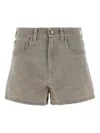 Fendi Grey Denim Shorts In Brown