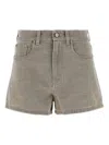 Fendi Grey Denim Shorts In Brown