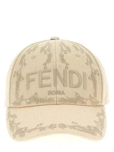 FENDI FENDI ROMA HATS WHITE
