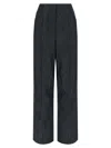 Fendi Light Blue Ff Chambray Pants In Blue