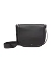 Fendi Roma Leather Cross Body Bag In Black