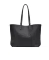 Fendi Roma Logo Embossed Shopper Bag In Black