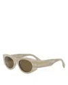 Fendi Roma Oval Sunglasses, 52mm - Exclusive In Beige/brown Solid