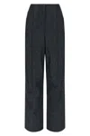 Fendi Light Blue Ff Chambray Pants In Blue