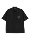 Fendi Zip-pocket Shirt In Black