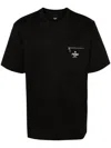 Fendi Zip-detail Roma Cotton T-shirt Clothing In Black