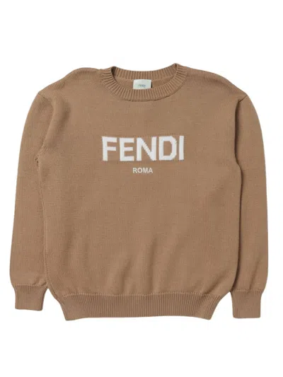 Fendi Kids'  Roma Pullover In Brown