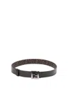 Fendi `roma` Reversible Belt In Green