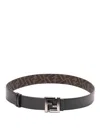 Fendi `roma` Reversible Belt In Verde