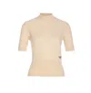 Fendi Roma Short Sleeves Sweater In Neutral