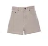 Fendi Beige 5-pocket Shorts With Embossed Logo Detail