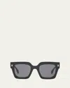 Fendi Roma Square Acetate Sunglasses In Shiny Black