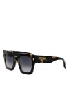 Fendi Square Frame Sunglasses In Havana/gray Gradient
