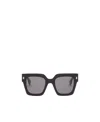 Fendi Roma Square Acetate Sunglasses In Gray