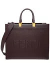 FENDI FENDI ROMA SUNSHINE MEDIUM LEATHER TOTE