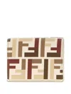 Fendi Trifold Mini Wallet With Tri-fold Design In Neutral