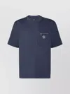 Fendi T-shirt With Zip In Blue
